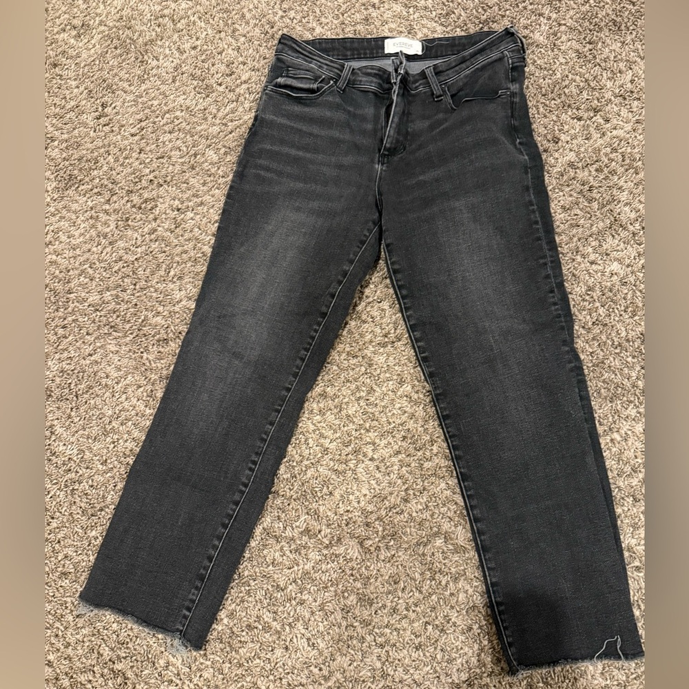 Evereve Black Straight Leg Jeans